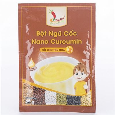 Bột ngũ cốc nanocurcumin Phú Hải 25g