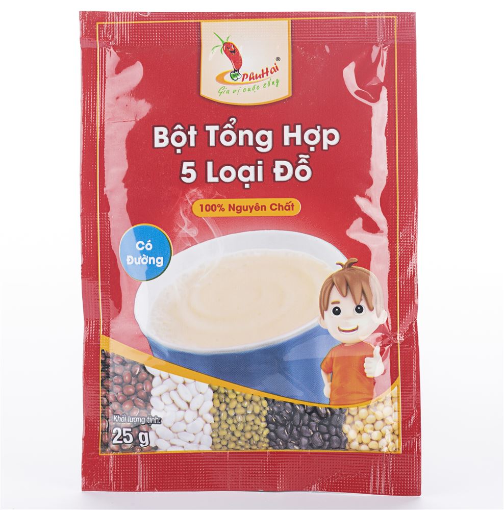 Bột tổng hợp 5 loại đỗ có đường Phú Hải 25g