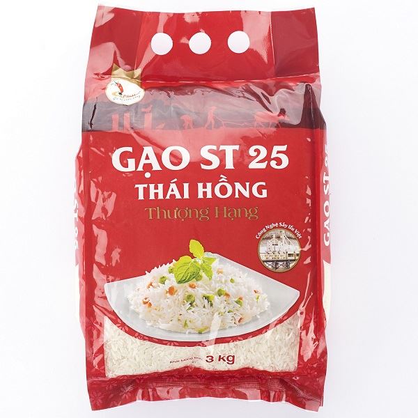 Gạo ST 25 Thái Hồng thượng hạng túi 3 kg