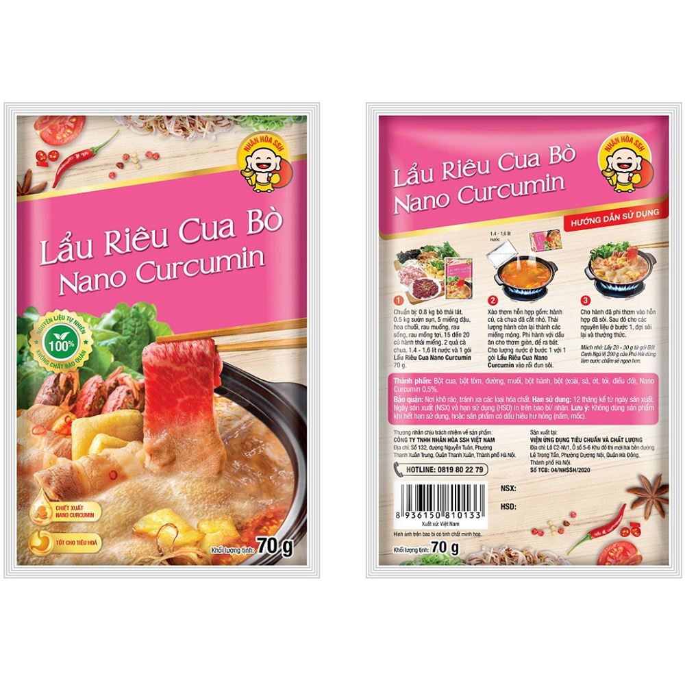 Lẩu riêu cua bò Nano Curcumin 70g