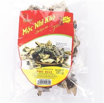 Mộc nhĩ khô Phú Hải 100g - Hàng chính hãng